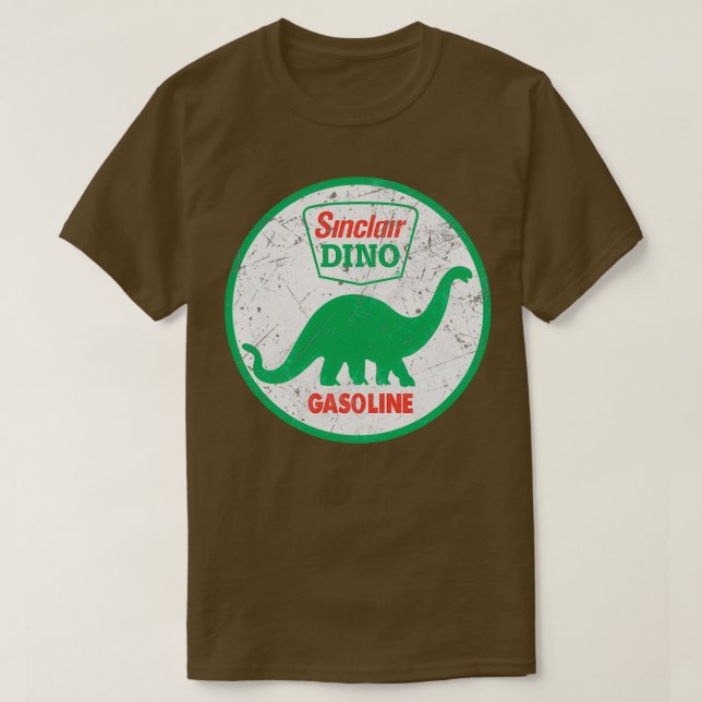 Camiseta Sinclair Gasolina Dino (Frente do Design)