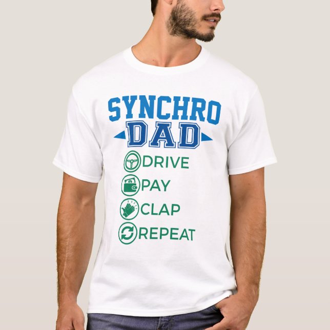 Camiseta Sincronização de Pay Clap de Unidade de Pai (Frente)