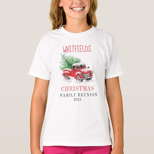 Camiseta Sindicato da Família de Feriados de Natal Correspo (Frente)