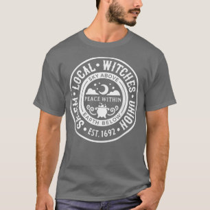 Camiseta Sindicato das Bruxas Locais Salem Mulheres Bruxas