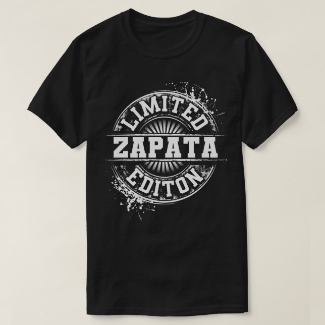 Camiseta Sindicato de Nascimento da Árvore Familiar ZAPATA (Frente do Design)