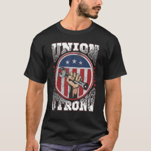 Camiseta Sindicato do Dia do Trabalho Feliz da Bandeira dos