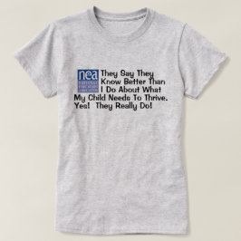 Camiseta Sindicato do Professor da NEA diz camisa-T