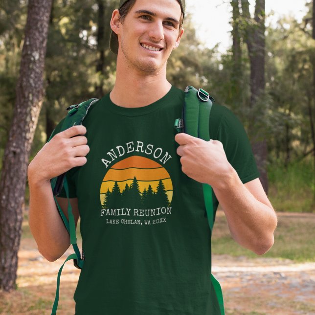 Camiseta Sindicato Familiar Pinheiros Verde Sol (Customize to change text size. Choose from a variety of shirt sizes and styles.)