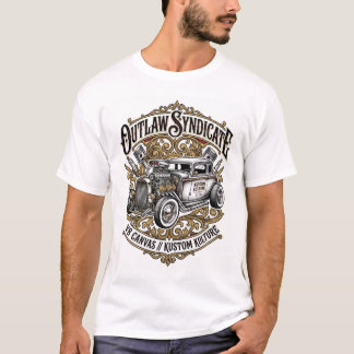 Camiseta Síndico Fora da Lei Kustom Kulture Hot Rod Gráfico