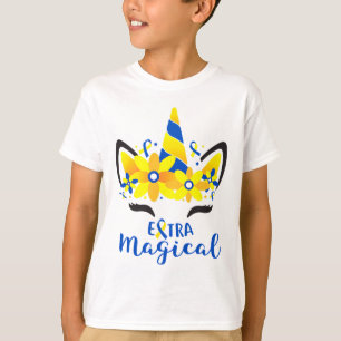Camiseta Sindroma Abaixo Sensibilização Garota do Unicórnio