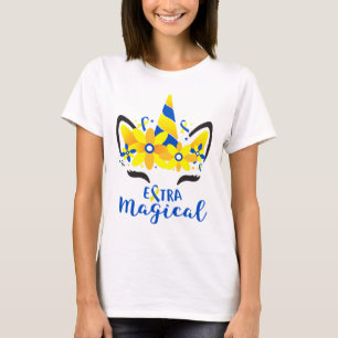 Camiseta Sindroma Abaixo Sensibilização Garota do Unicórnio