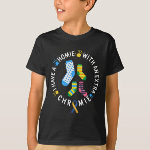 Camiseta Sindroma Abaixo Sensibilização Homie Extra Chromie