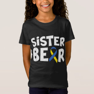 Camiseta Sindroma de baixo Sensibilização Irmã Bear Família