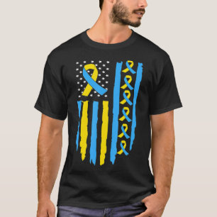 Camiseta Sindroma de Bandeira EUA Sensibilização para homen
