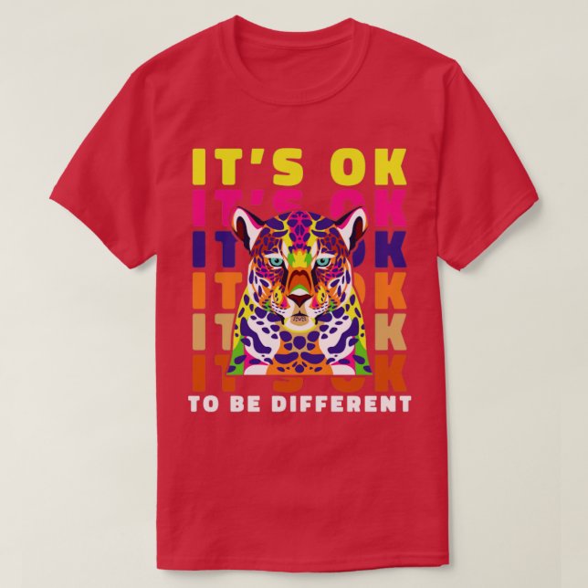 Camiseta Sindroma do Asperger É OK PARA SER DIFERENTE (Frente do Design)