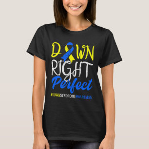 Camiseta Sindroma Perfeito para Baixo à Direita Sensibiliza