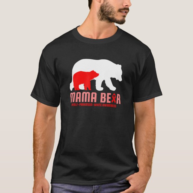 Camiseta Sindroma Wpw de Sensibilização Branca do Wolf Park (Frente)