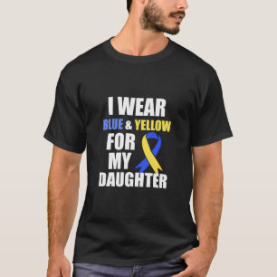 Camiseta Síndrome Abaixo Eu Visto Amarelo Azul Para Minha F