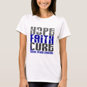 Camiseta Síndrome crônica da fadiga do CFS da cura de fé