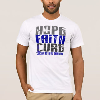 Camiseta Síndrome crônica da fadiga do CFS da cura de fé da