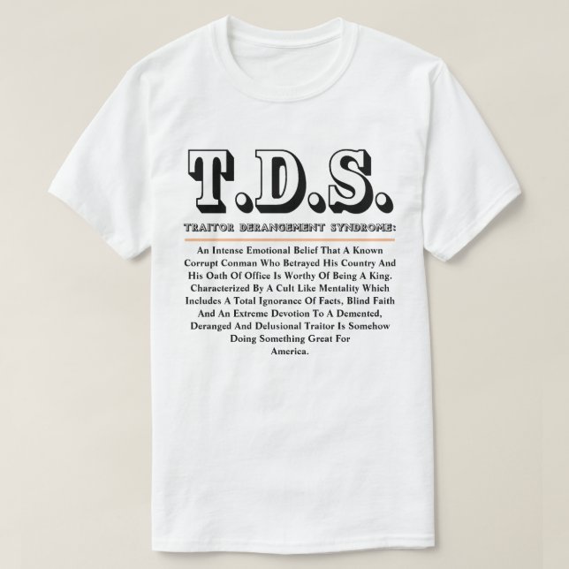 CAMISETA SÍNDROME DA DERROGAÇÃO DO TRATADOR T.D.S. (Frente do Design)
