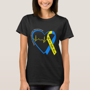 Camiseta Síndrome de coração para baixo conscientização tri
