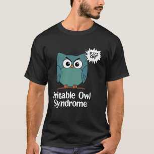 Camiseta Síndrome de Coruja Irritável Coruja Ruptura Sarcás