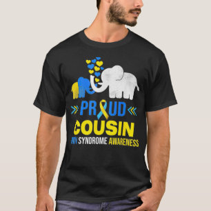 Camiseta Síndrome de Cousin Down Orguloso Atenção Amarel