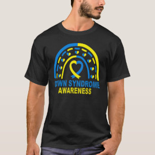 Camiseta Síndrome de Down Consciência Arco-Íris T21 Azul Am