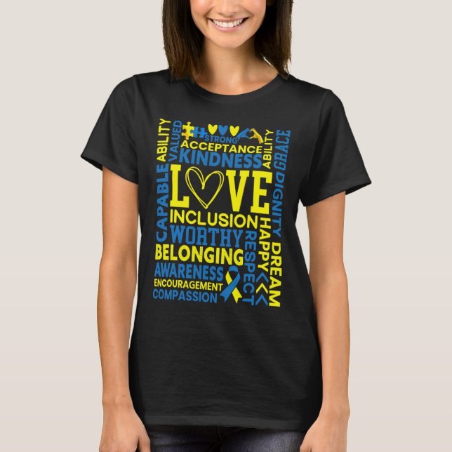 Camiseta Síndrome de Down Consciência Extra Cromossoma Tris (Frente)