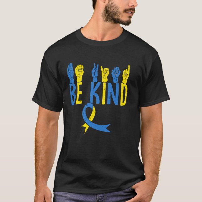 Camiseta Síndrome de Down Conscientização Seja Gentil Profe (Frente)