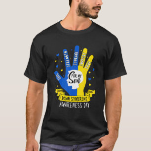 Camiseta Síndrome de Down Mãe Conscientização 21 Azul Doura