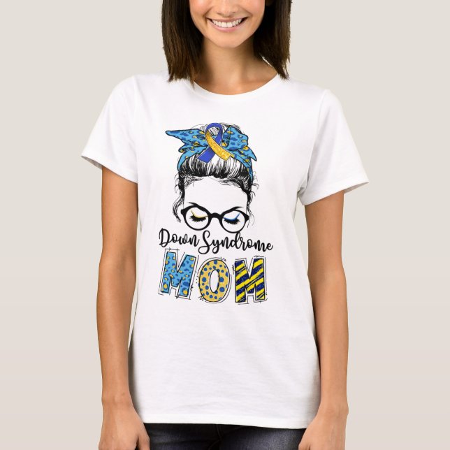 Camiseta Síndrome de Down Mamãe Mensageiro Awarenes da Sínd (Frente)