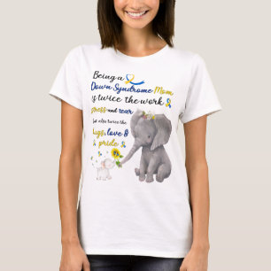 Camiseta síndrome de down, orgulho de amor do elefante mã