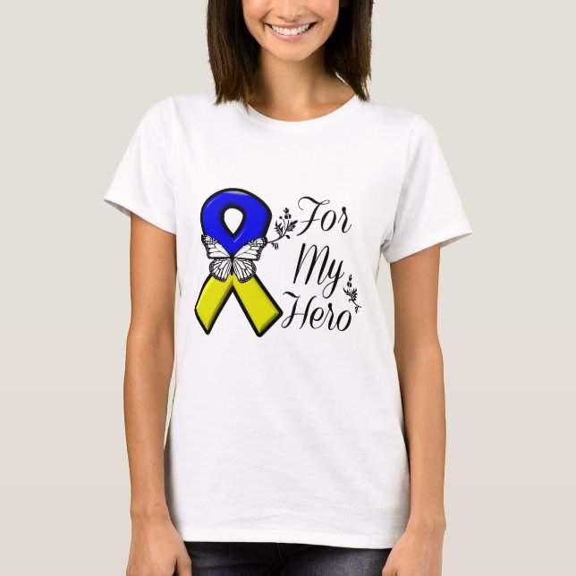 Camiseta Síndrome de Down para o meu herói (Frente)