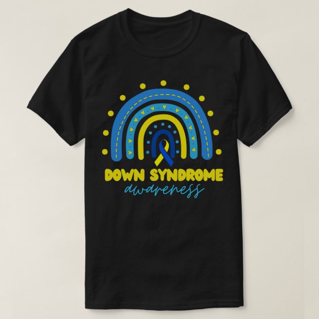 Camiseta Síndrome de Down Rainbow 9 (Frente do Design)