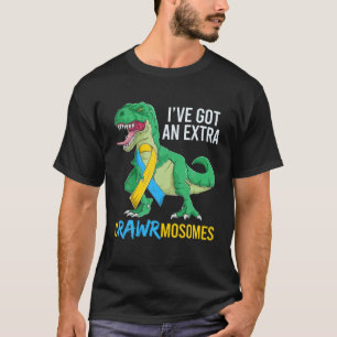 Camiseta Síndrome de Down Rex Dinossaur, Kid Boy Extra Chro