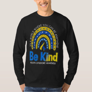 Camiseta Síndrome de Down Sensibilização Fita Boho Amarelo