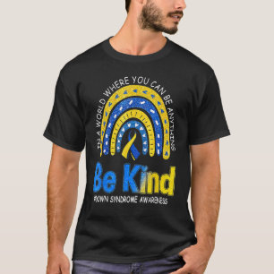 Camiseta Síndrome de Down Sensibilização Fita Boho Amarelo 