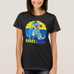 Camiseta Síndrome de Down Sensibilização Nana Saurus T Rex