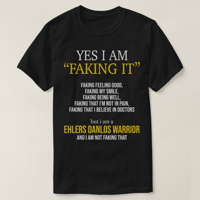 Camiseta Síndrome de Ehlers Danlos Sim Estou Falando (Frente do Design)