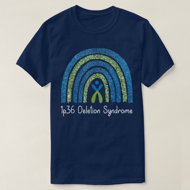 Camiseta Síndrome de exclusão de 1p36 Vestimos chuva azul e (Frente do Design)