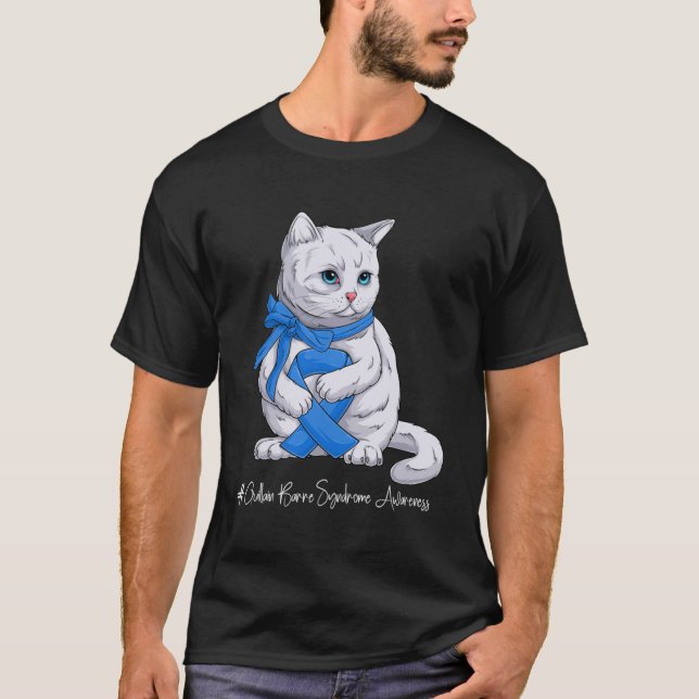 Camiseta Síndrome de Guillain Barre Sensibilização Mês Blue (Frente)
