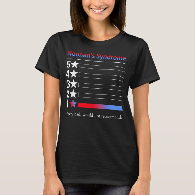 Camiseta Síndrome de Noonan Muito ruim, não recomendaria. (Frente)