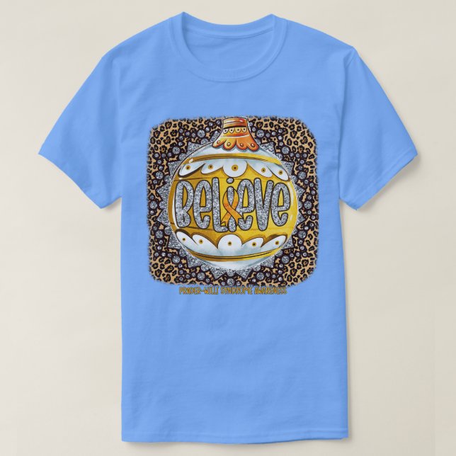 Camiseta Síndrome de PraderWilli Consciencialização Verdade (Frente do Design)