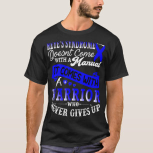 Camiseta Síndrome de Reye para o Guerreiro Apoiar Rib Azul