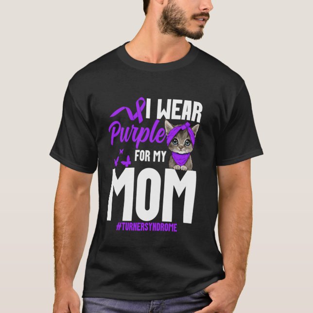 Camiseta Síndrome de Turner Conscientização Gata Mãe Sobrev (Frente)
