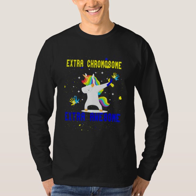 Camiseta Síndrome de Unicórnio Abaixo Sensibilização Extra  (Frente)