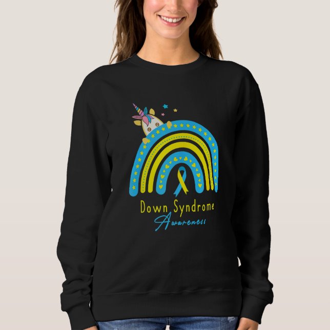 Camiseta Síndrome de Unicórnio para Perceber Fita Arco-Íris (Frente)