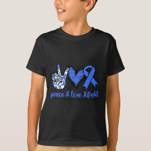 Camiseta Síndrome de Vômitos Cíclicos Fita Azul Paz Amor Fi