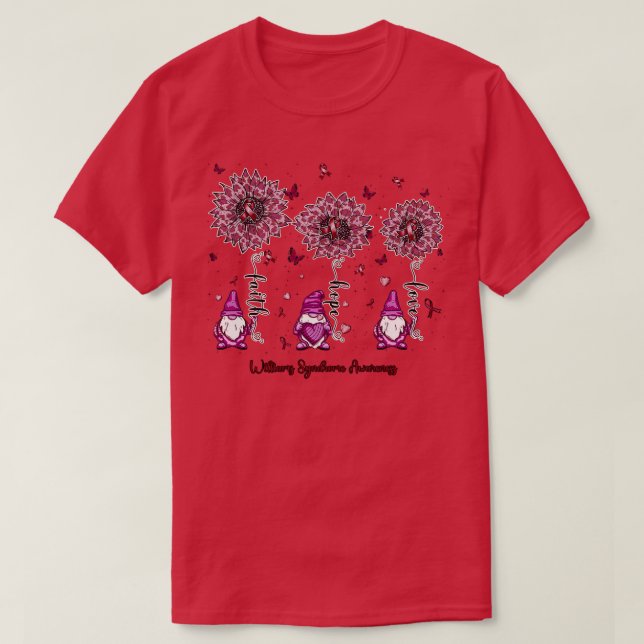 Camiseta Síndrome de Williams Sensibilização Fome esperança (Frente do Design)