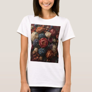 Camiseta Sinfonia de Flores Radiantes: Floral Alta Costura