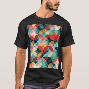 Camiseta Sinfonia do círculo: Abstrato Colorida Vintage