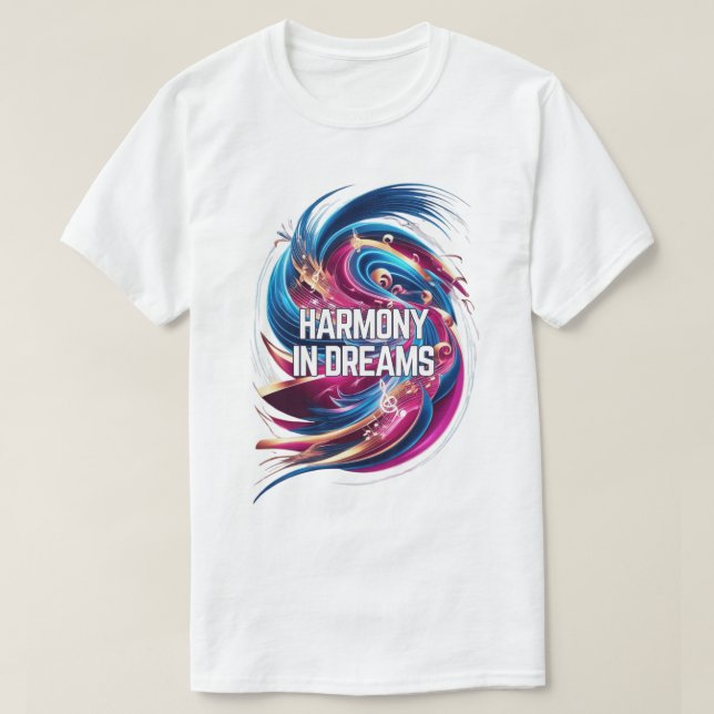 Camiseta Sinfonia Espectral - Harmonia em sonhos (Frente do Design)